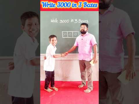 Write 3000 in 3 boxes / innovative ideas #education #maths #students #school #youtubeshorts