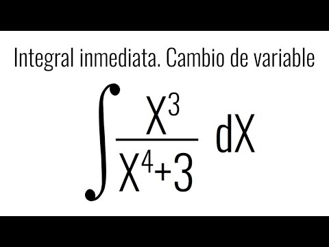 INTEGRAL INMEDIATA TIPO 1/X MEDIANTE CAMBIO DE VARIABLE.
