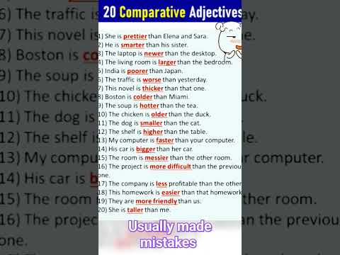Comparative Adjectives In Sentences #adjective #english #spokenenglish #englishvocabulary #shorts