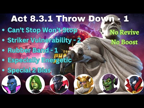 MCOC Act 8.3.1 Throw Down - 1, Can't Stop Won't Stop, Striker Vulnerability - 2 Path. Gorr Boss