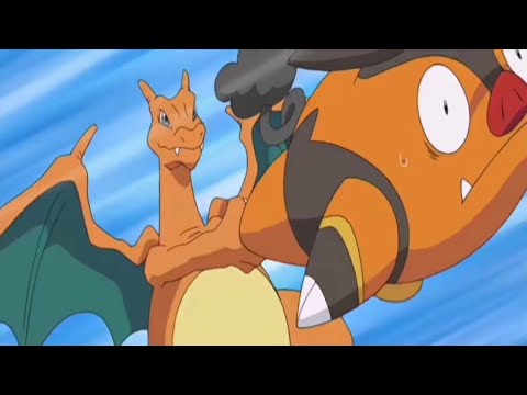 Ash's Charizard nearly gave Seismic toss to Pignite