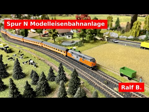 Modelleisenbahnanlage Fahrvideo Spur N 1:160 von Ralf B.