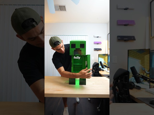 Vídeo relacionado con Minecraft Creeper & TNT - Cojín reversible para sofá (40 x 40 cm), diseño de gamer