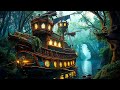 🏴‍☠️ magic fantasy pirate ship • enchanted forest music u0026 calm lake sound study read or write