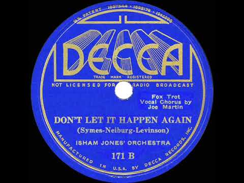 1934 Isham Jones - Don't Let It Happen Again (Joe Martin, vocal)