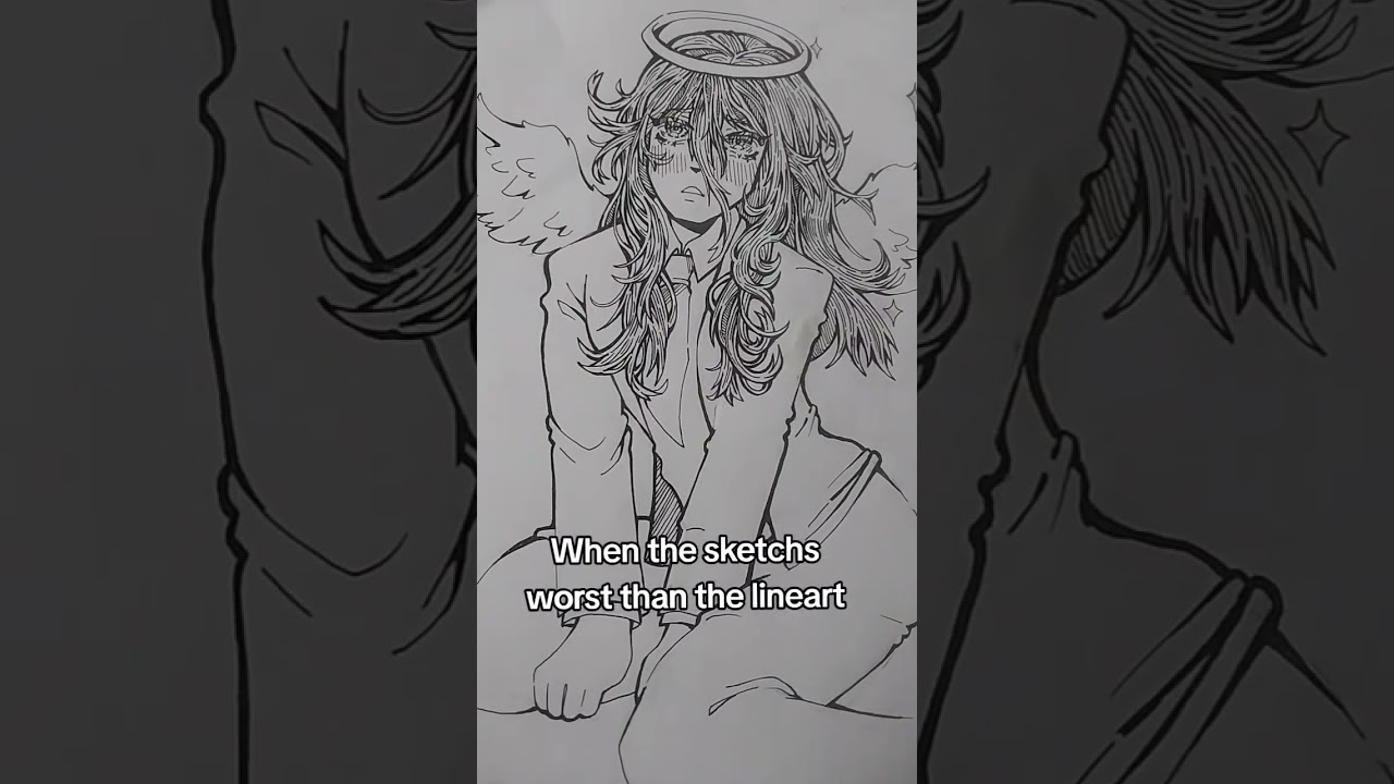 Angel devil fanart #fanart #artist #chainsawman #anime #angel #femboy #relatable #sketch #shorts