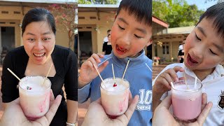 Người mẹ tốt bụng ăn kẹo dâu và kem dâu siêu ngon , ớt cay chua , tương ớt sự kết hợp hoàn hảo