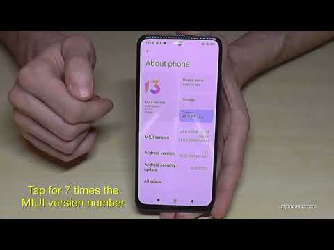 Redmi 10 2022: How to enable the Developer Options? for USB Debugging etc.