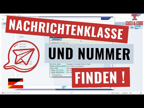 Nachrichtenklasse und Nummer mit Nachrichtentext finden [deutsch]