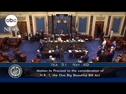 Senate advances the so-called 'Big Beautiful Bill' in late-night vote