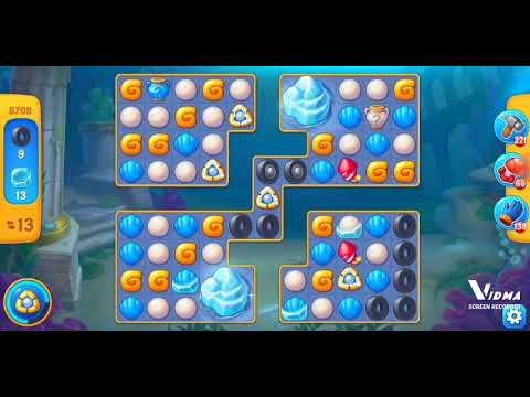 Fishdom. 8708 level no boosters and diamonds. 22 moves