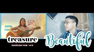 Download lagu BEAUTIFUL - TREASURE ( Indonesia Ver ) | black clover ending 13 | Cover by Chandra Ghazi ft Kawkawgd mp3