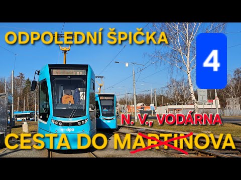Linka č. 4: HRANEČNÍK - NOVÁ VES, VODÁRNA (tramvaje Ostrava)