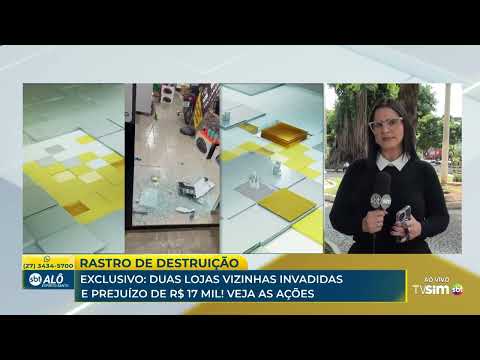 Novas informações sobre duas lojas vizinhas invadidas e prejuízo de R$ 17 mil