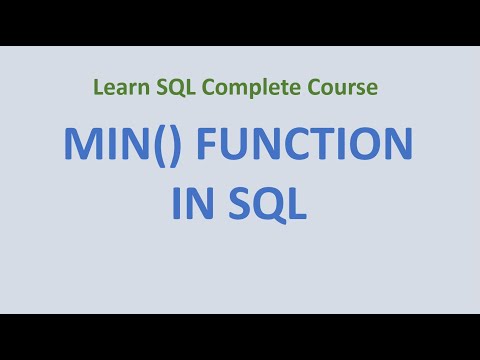 46 Min Function In Sql