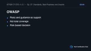 Standards, Best Practices and Oracles | ISTQB CT-STE v1.0.1 — Ep. 07