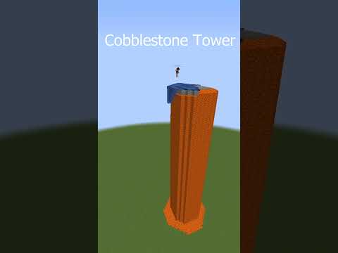 Insane Cobblestone Tower Build Hacks #Minecraft