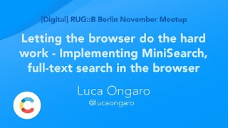 Letting the browser do the hard work - Implementing MiniSearch, full-text search in the browser