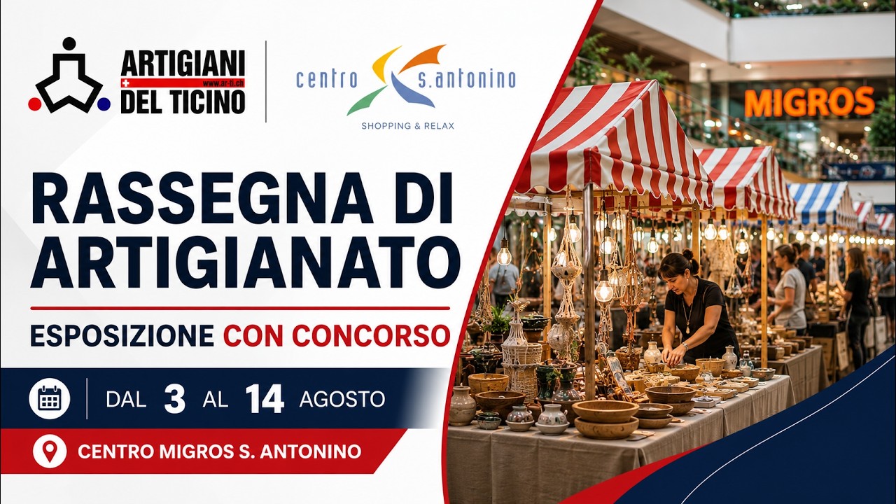 L’artigianato ticinese in mostra al Centro Migros di Sant’Antonino #artigianato #ticinoturismo