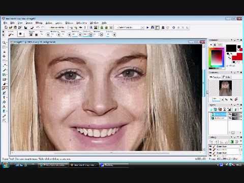 How to make skin clearer using Paint shop pro 9, Make Over.
