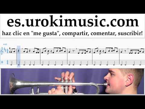 Tutorial de Trompeta Shakira - Me Enamoré Clases Notas Parte#2 um-i927