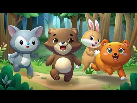 Brincadeira na floresta.