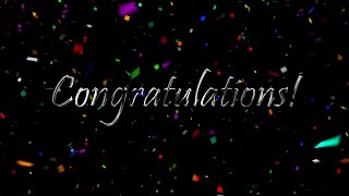2 Hour Congratulations Background Video with Confetti and Music | 365Edits.com RSVP Website Builder