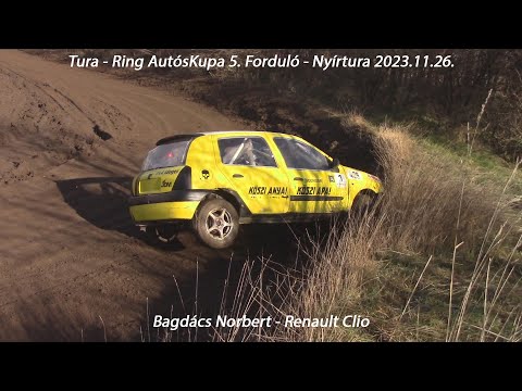 Bagdács Norbert - Renault Clio Tura - Ring AutósKupa 5. Forduló - Nyírtura 2023.11.26.