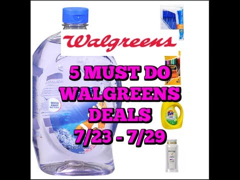 5 MUST DO WALGREENS DEALS 7/23 - 7/29 | 33¢ PANTENE, CHEAP PENS & MORE! Video