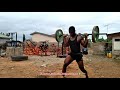 African Natural Bodybuilders in Ghana. Mike Odion from Nigeria in Ghana. local made exercise