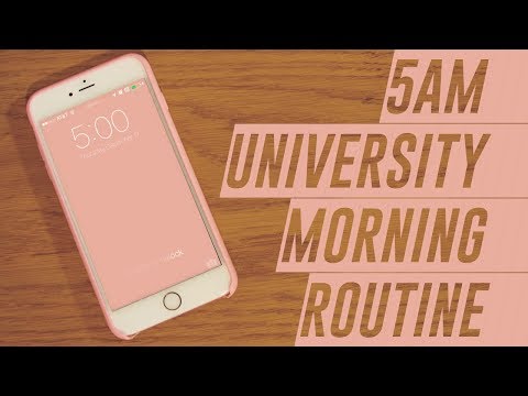 MY 5AM UNIVERSITY MORNING ROUTINE Video