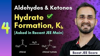Addition of water across carbonyl bond - Hydrate Formation