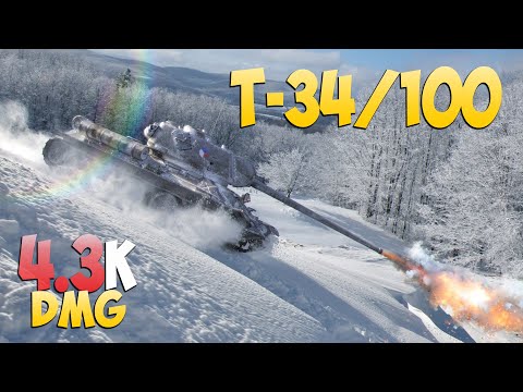 T-34/100 - 5 Kills 4.3K DMG - Jr! - World Of Tanks