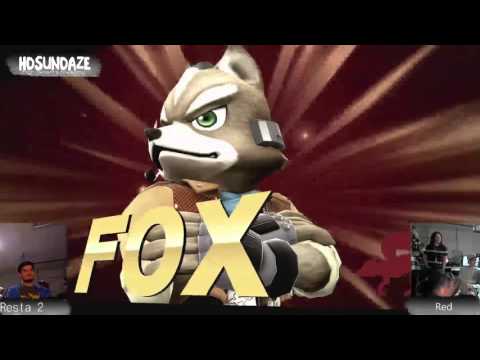 Resta [Fox / Rosalina & Luma] vs Red [Mario] Losers Finals  - HD Saturdaze Vol 1 Smash 4 Wii u