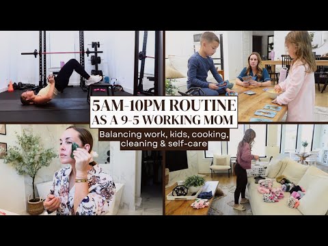 5AM-10PM Full-time Working Mom Routine | Busy Day in the Life of a Working Mom | Amanda Fadul