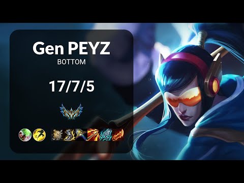 Gen Peyz Kalista vs Akshan BOTTOM - KR CHALLENGER Patch 13.21