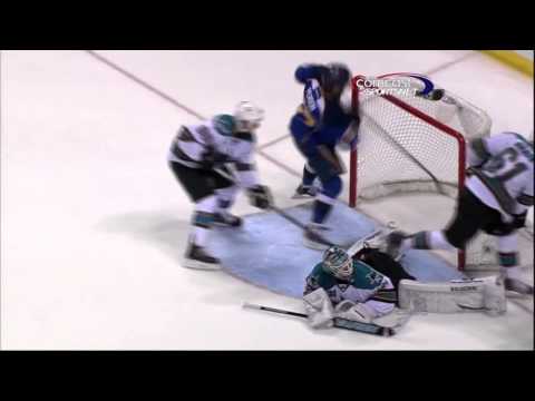 Andy McDonald goal. San Jose Sharks vs St. Louis Blues 4/14/12 NHL Hockey