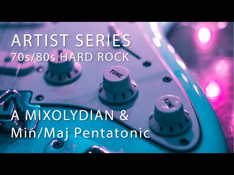 ACDC Style Rock Guitar Backing Track for Am Pentatonic & A Mixolydian