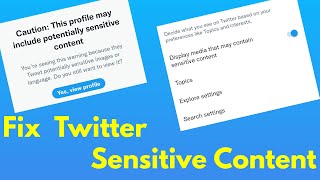 How To Turn On/Off Sensitive Content On Twitter | This tweet might include sensitive content