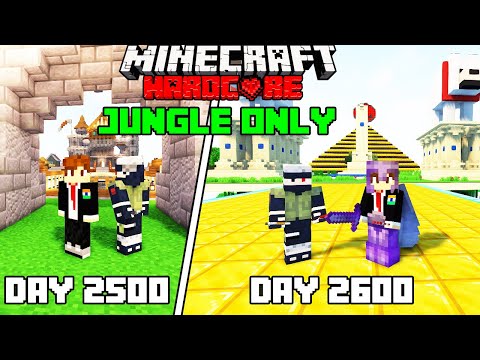 I Survived 2600 Days In Jungle Only World Minecraft Hardcore(Hindi)