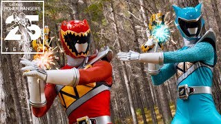 Dino Charge Rangers Working Together!  Power Range