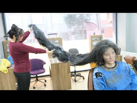 VERY VERY LONG HAIR! Homeless Woman's Amazing Transformation