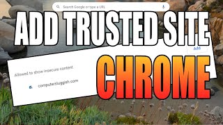 How To Add A Trusted Site To Google Chrome | Add Website To Chrome Trusted Sites