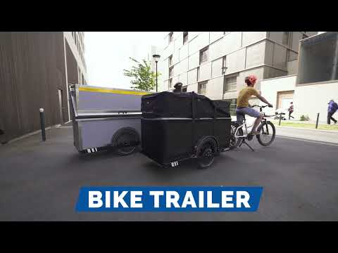 Remorque mécanique utilitaire, agile et performante destinée aux livreurs et cyclo-logisticiens - Capacité 200kg - Runner_5