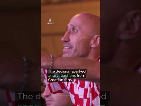 Croatian fans react with disbelief after their team's World Cup defeat to Portugal | #AJ shorts