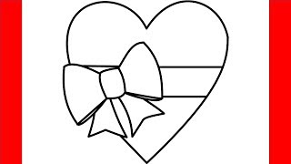 Download the video "How To Draw Heart With Ribbon Emoji - Step By Step Drawing"