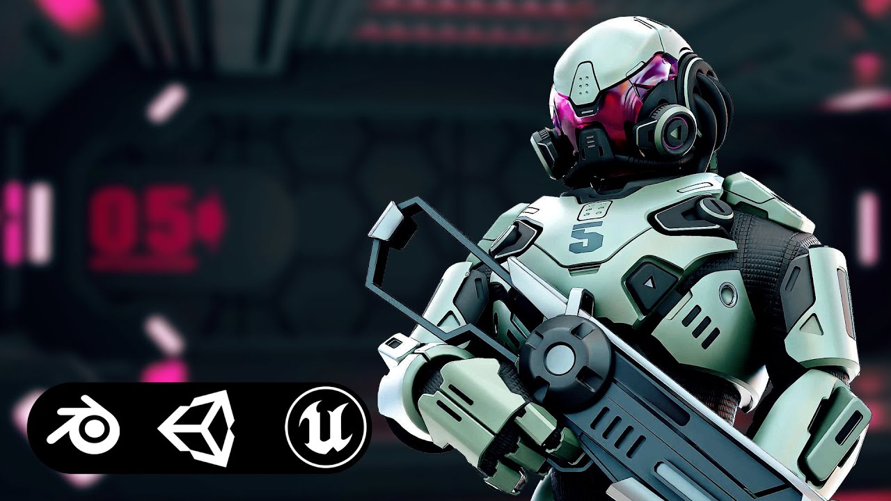 Cyborg Soldier Rx-25 Auto-Rig Pro Rigged For Mixamo Unreal Engine Unity 3D Model