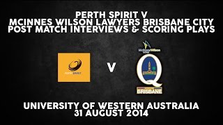 preview picture of video 'Brisbane City v Perth Spirit highlights'