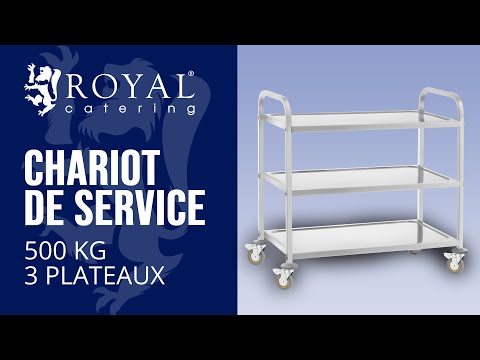 Vidéo - Chariot de service - 3 plateaux - 500 kg