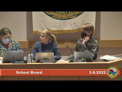 3.8.2022 School Board